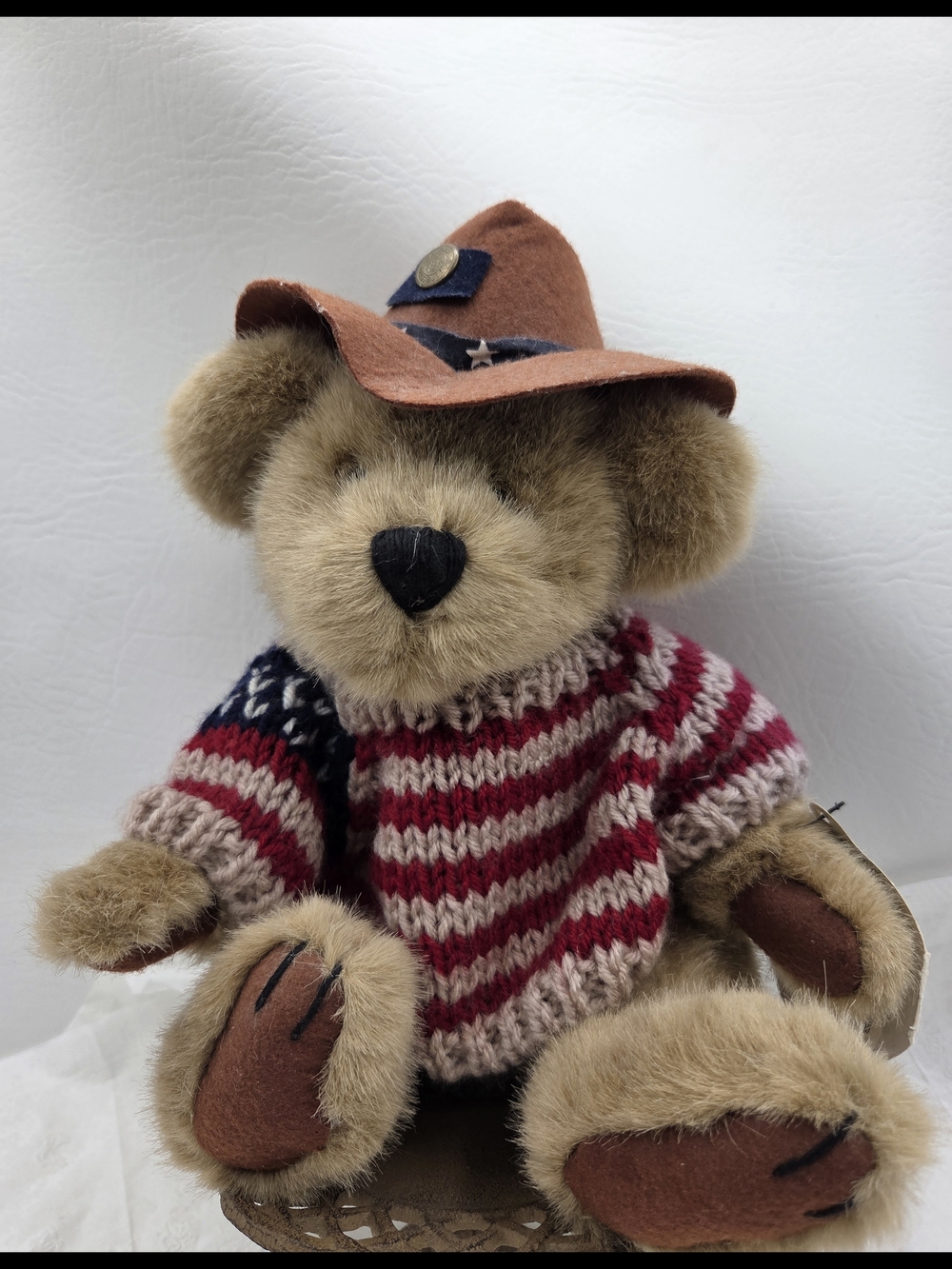 Pickford Bears Cody Teddy Bear 9'' Plush Brass Button Collection Cowboy USA Flag